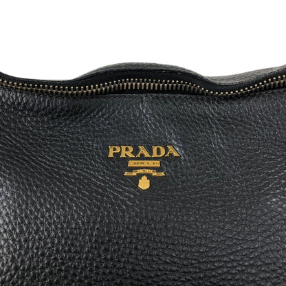 PRADA Logo Shoulder bag Black Vintage mxb7r6