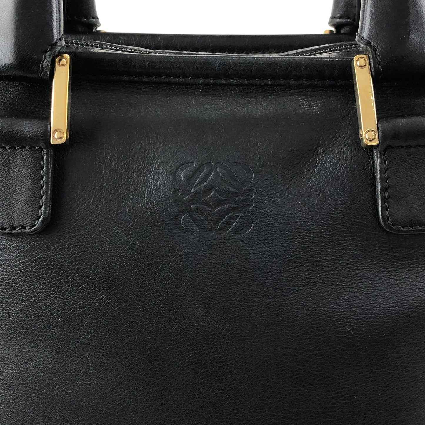 LOEWE Amazona28 Anagram Handbag Boston bag Black Vintage bda233