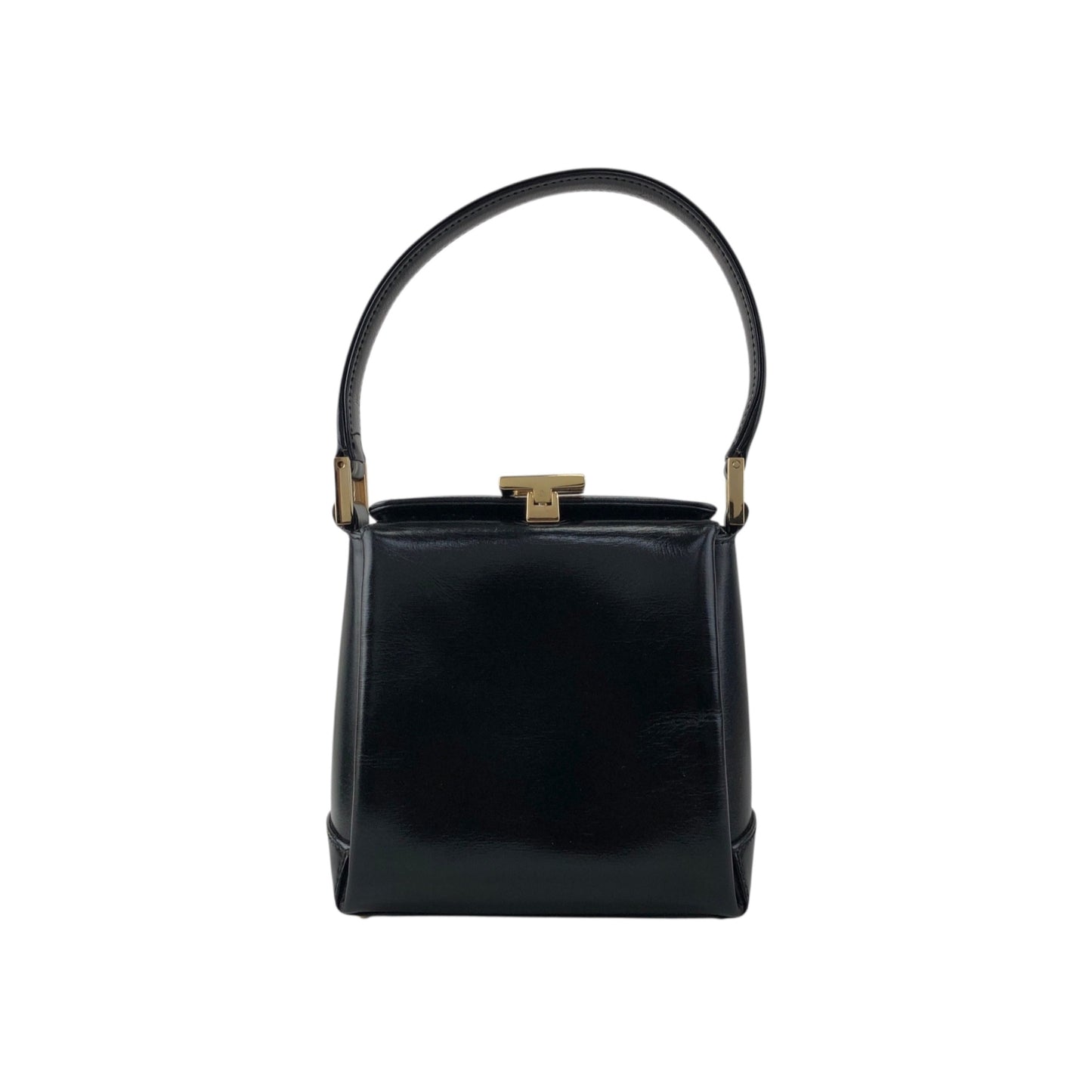 GUCCI Logo Small Handbag Black Vintage xwdrnw