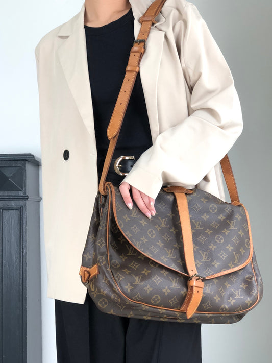LOUIS VUITTON Monogram Shoulder bag Brown M42256 Vintage 38nfh4