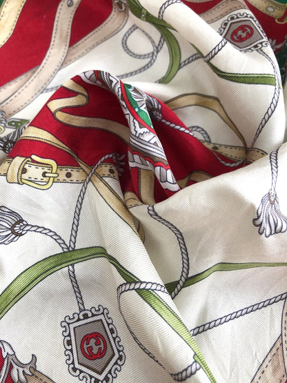 GUCCI Scarf Green Vintage j8dbd8