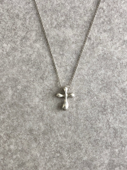 Tiffany & Co. Cross Motif Necklace Silver Vintage szwssf