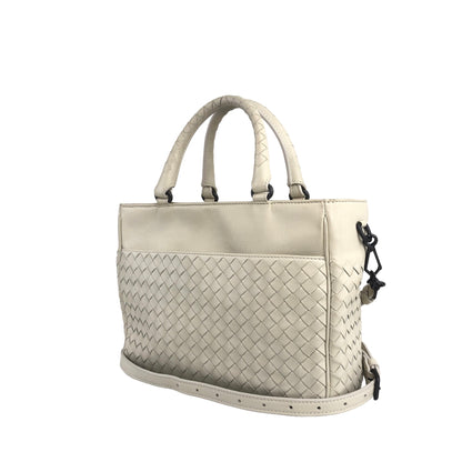 Bottega Veneta Intrecciato Two-way  Handbag Shoulder bag Beige Vintage iudwtu