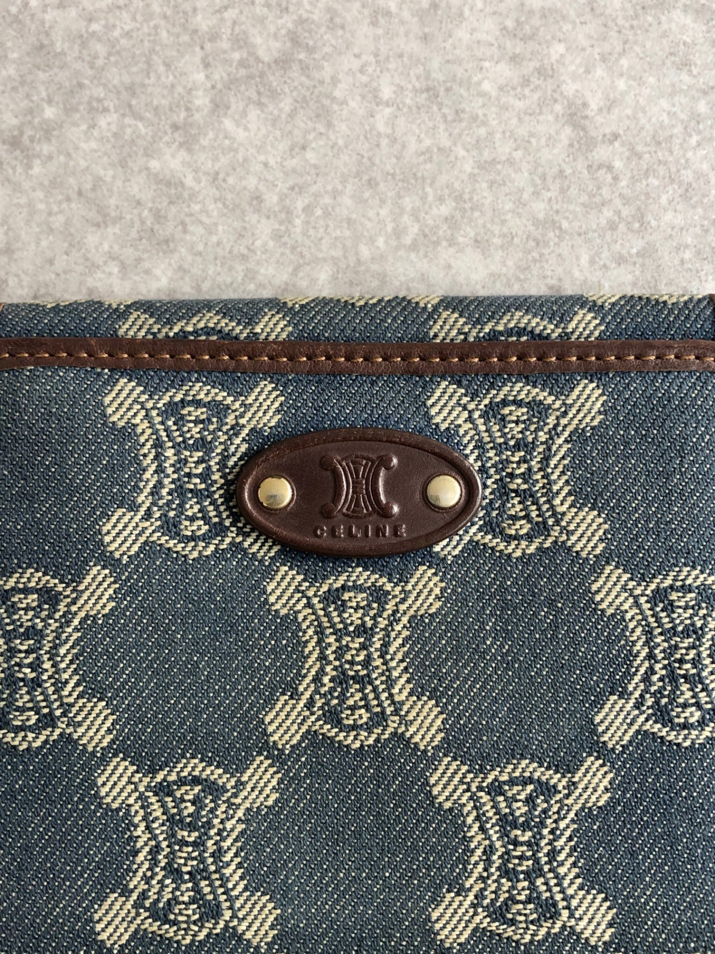 CELINE Paris Macadam Folded Wallet Indigo Vintage zbp5r8
