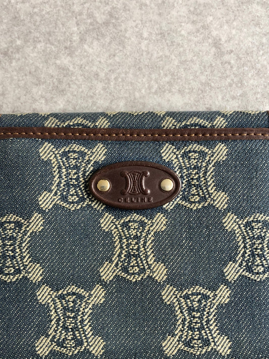 CELINE Paris Macadam Folded Wallet Indigo Vintage zbp5r8