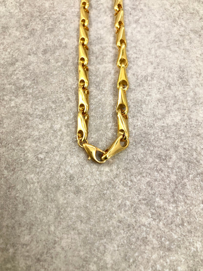 CELINE Circle Logo Necklace Gold Vintage mjx3s3