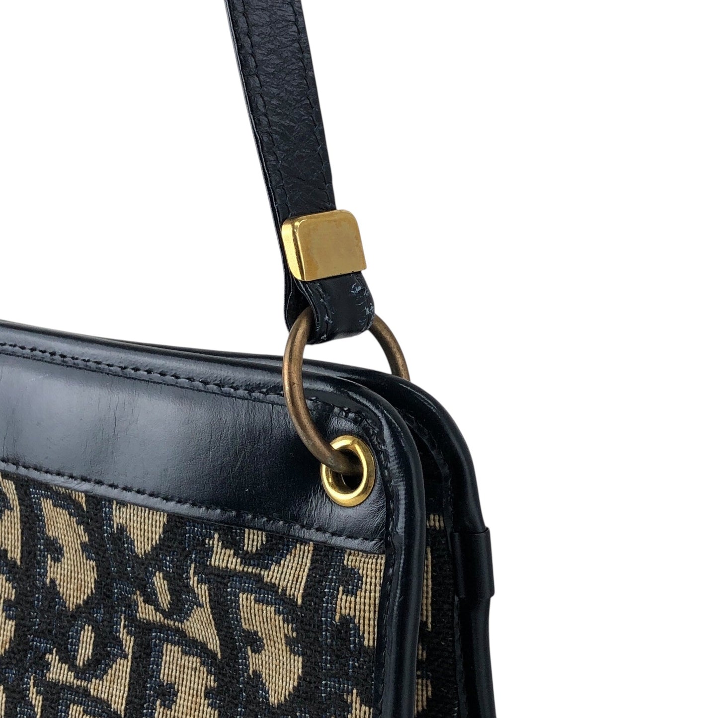 Christian Dior Trotter Shoulder bag Navy Vintage 57rizh