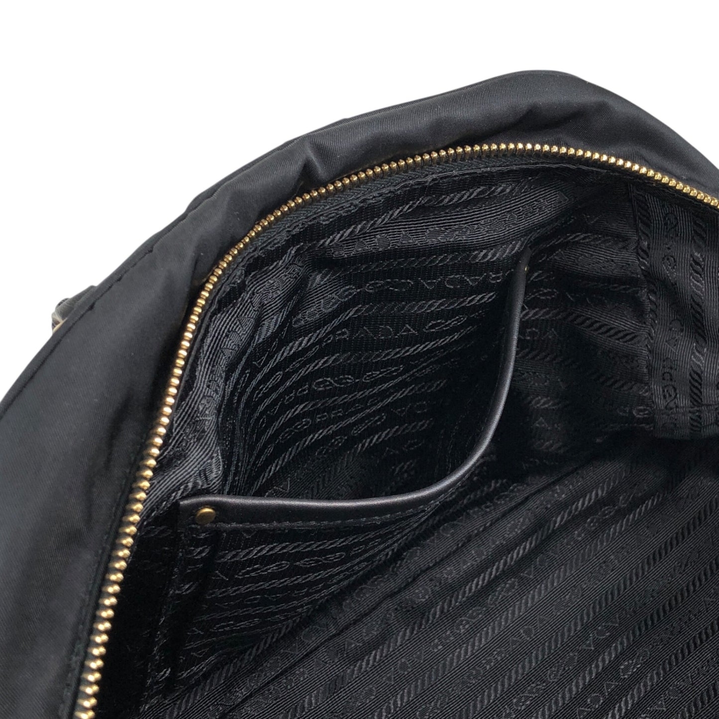 PRADA Logo Two-way Small Boston bag Shoulder bag Black Vintage is5a6n