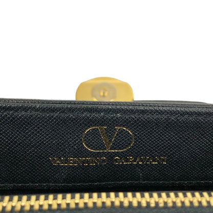VALENTINO GARAVANI Circle Logo Handbag Black Vintage edaauv