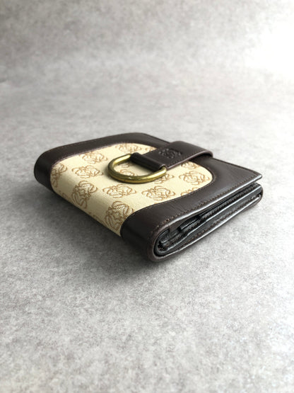 LOEWE Anagram Folded Wallet Beige Vintage etbwwx