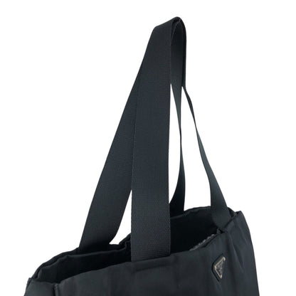 PRADA Tessuto Triangle Logo Totebag Black Vintage fti7ga