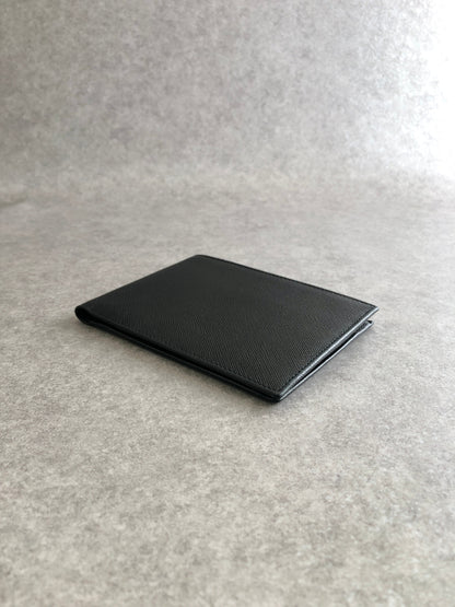 PRADA Logo Embossed Folded Wallet Black Vintage g5i3kc