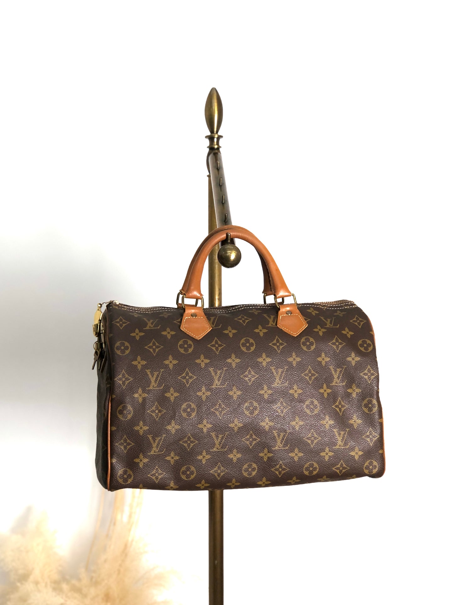 LOUIS VUITTON Monogram Speedy35 Handbag Boston bag Brown Vintage M41526 y3e6fb