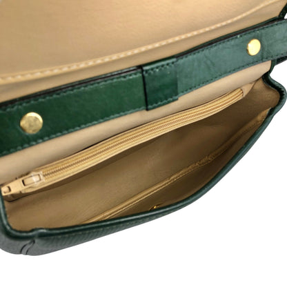 Christian Dior CD Logo Shoulder bag Green Vintage gi6xyr