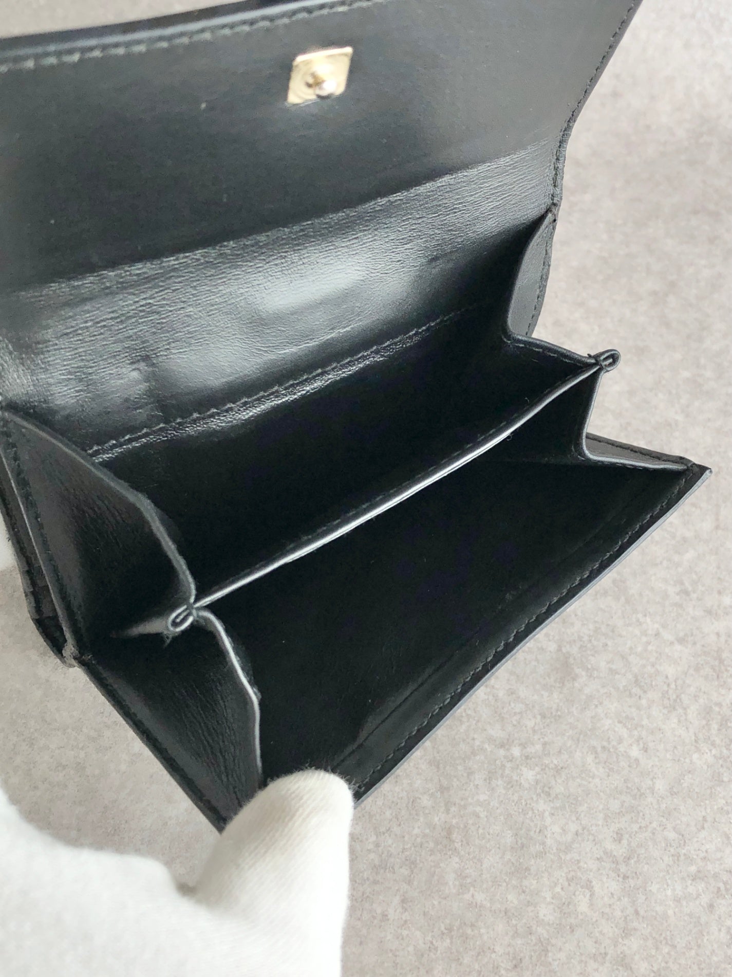 GUCCI GG Canvas Folded Wallet Black Vintage gbusf3