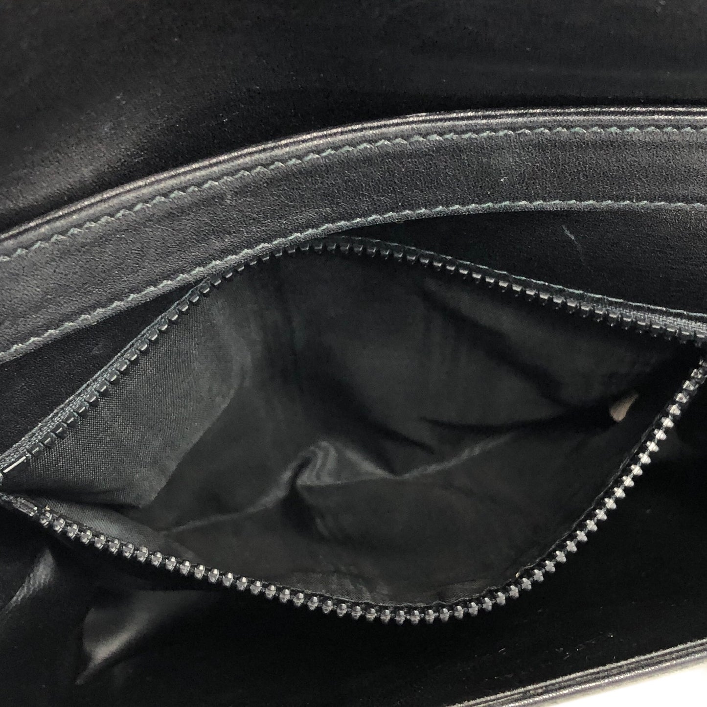 CELINE Triomphe Leather Crossbody Shoulder bag Black Vintage 2em4ef
