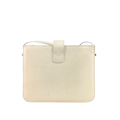 CELINE Circle Logo Shoulder bag White Vintage vxg2uf