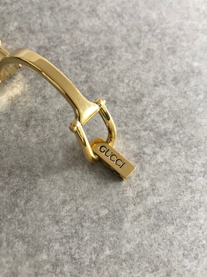 GUCCI Logo Quartz Watch Gold Vintage pynvz2