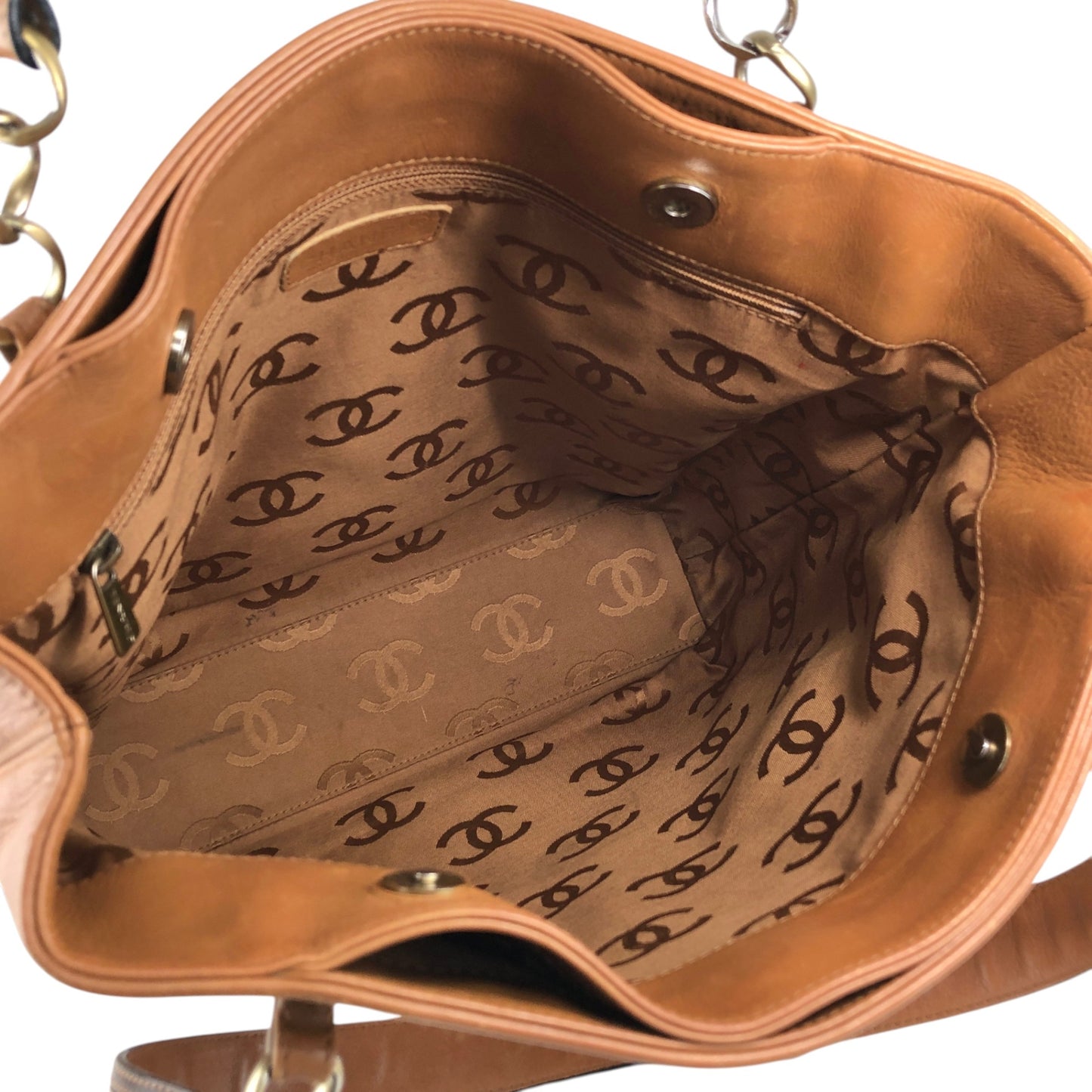 CHANEL Coco Mark Totebag Brown Vintage xu5xvk