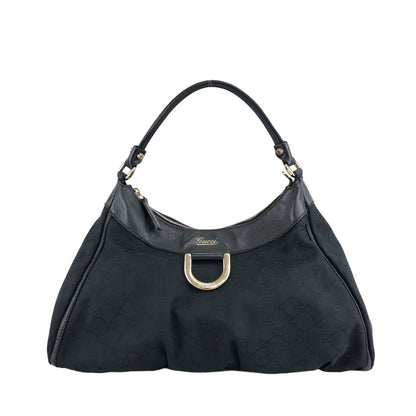 GUCCI GG Pattern Handbag Black Vintage d3n6g4