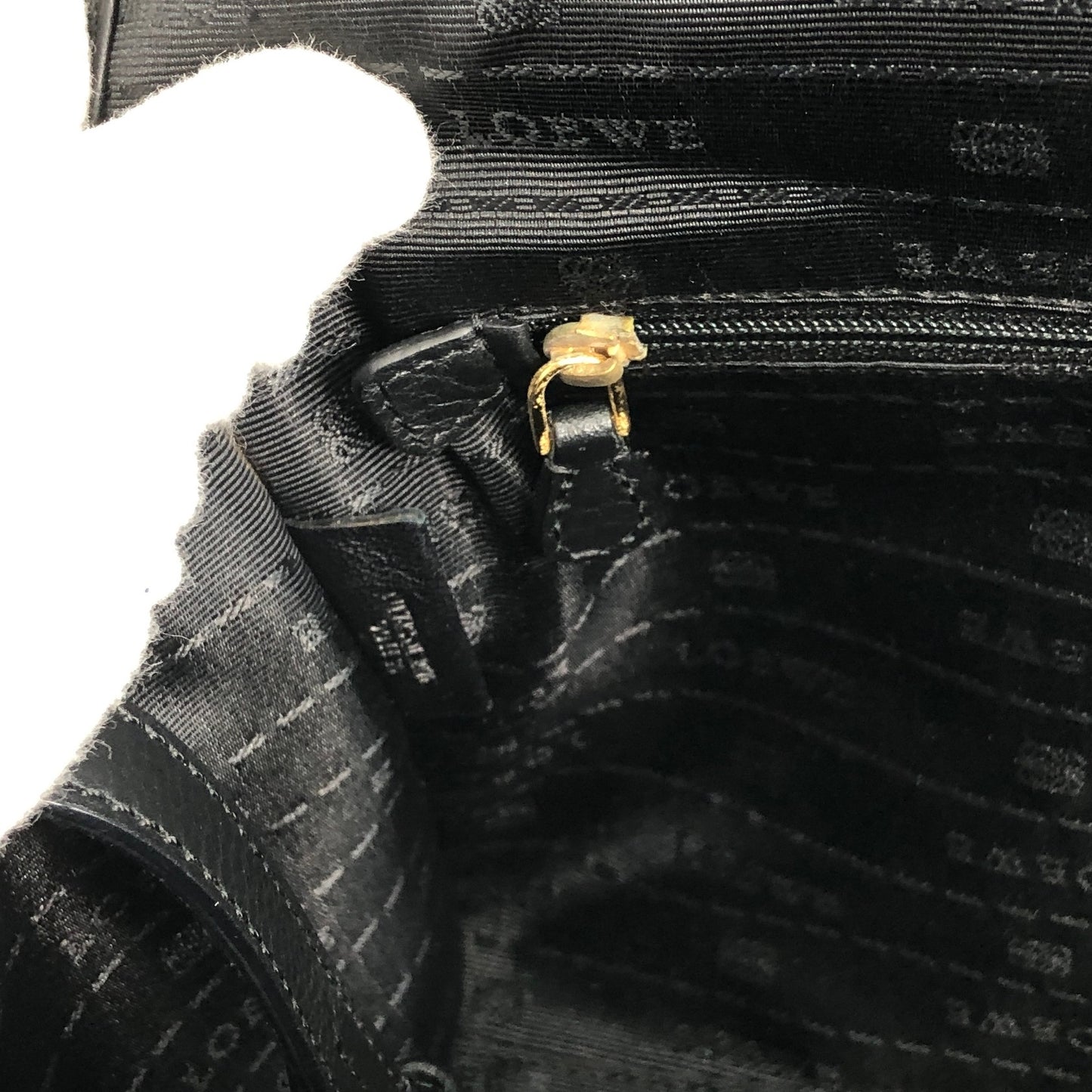 LOEWE Anagram Two-way Handbag Shoulder bag Black Vintage rz7tmx