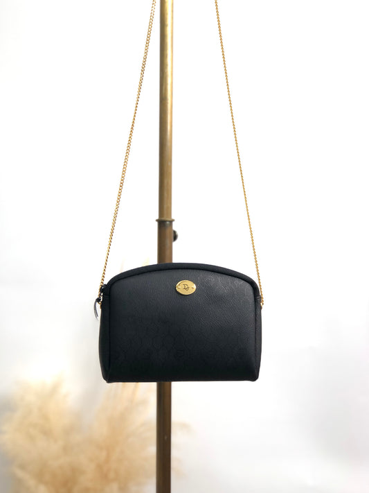 Christian Dior Honeycomb Pattern Chain Shoulder bag Black Vintage nzk3v2