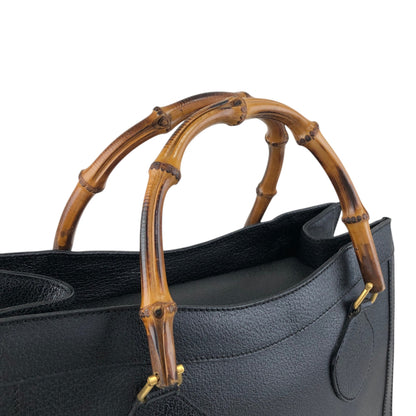 GUCCI Bamboo   Handbag Black 002・1095・0260 Vintage spzj7v