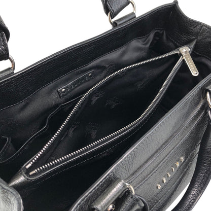 CELINE Horse Carriage Handbag Black Vintage ye36tf