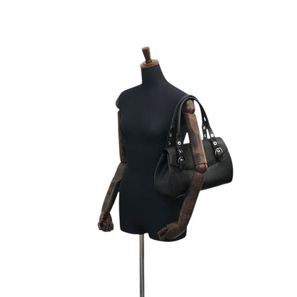 Salvatore Ferragamo Gancini Handbag Black Vintage 7wdsnj