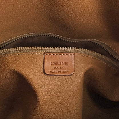 CELINE Macadam Blason Drawstring Shoulder bag Brown Vintage ywg4rj