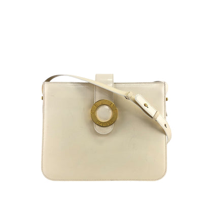 CELINE Circle Logo Shoulder bag White Vintage vxg2uf