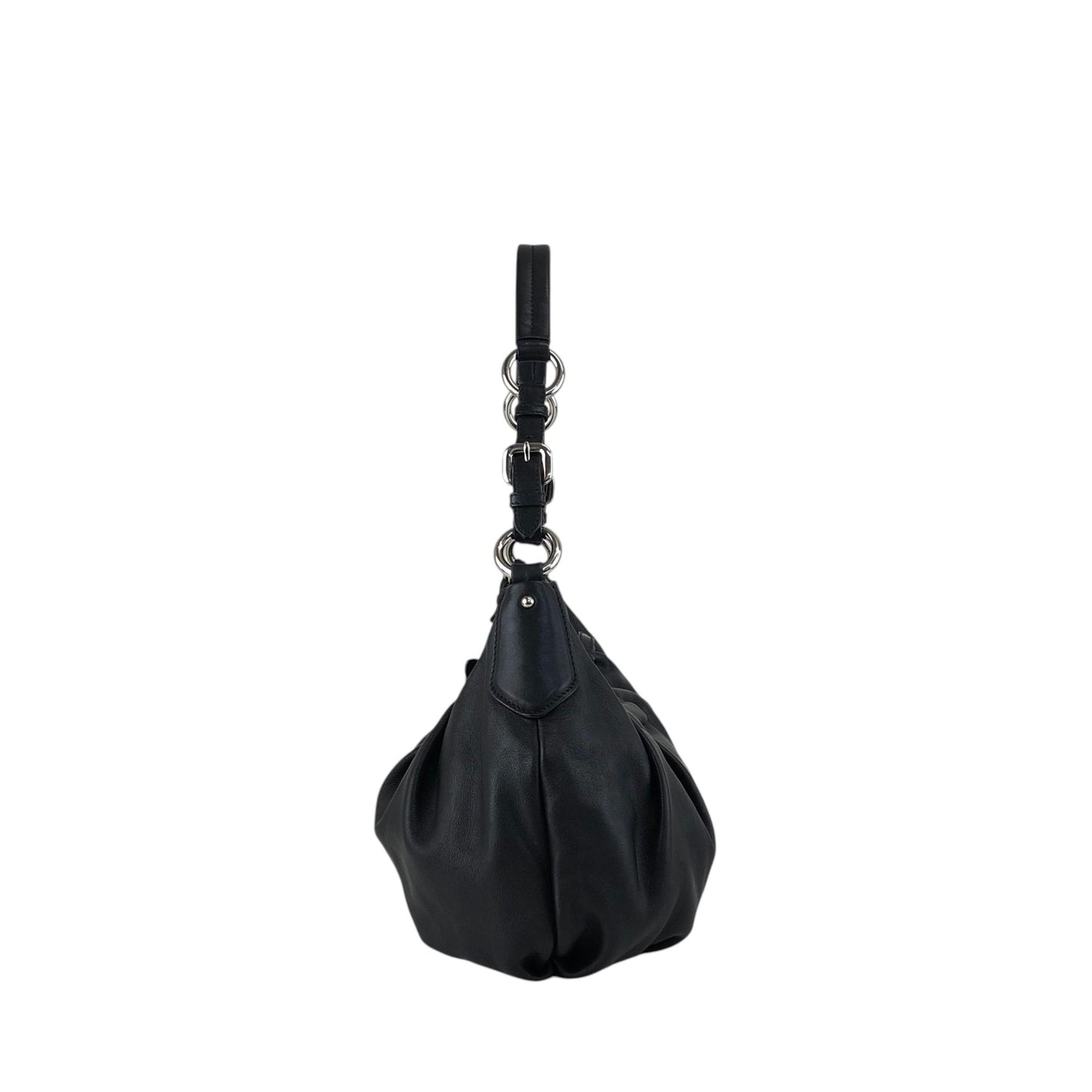 PRADA Logo Shoulder bag Black Vintage en8d2i