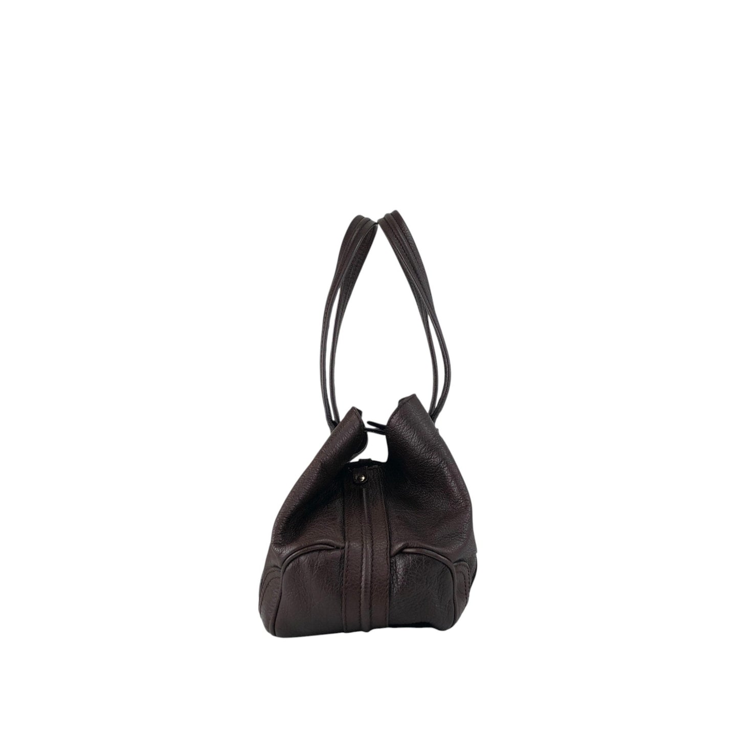CELINE Blason Embossed Hobobag Shoulder bag Brown Vintage g5bz4k