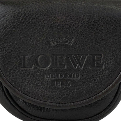 LOEWE Logo Embossed Small Shoulder bag Brown Vintage iavthk