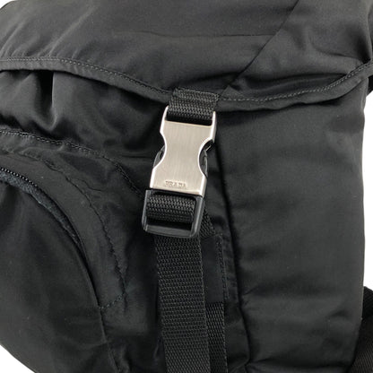 PRADA Tessuto Triangle Logo Backpack Black Vintage 6jg2ux