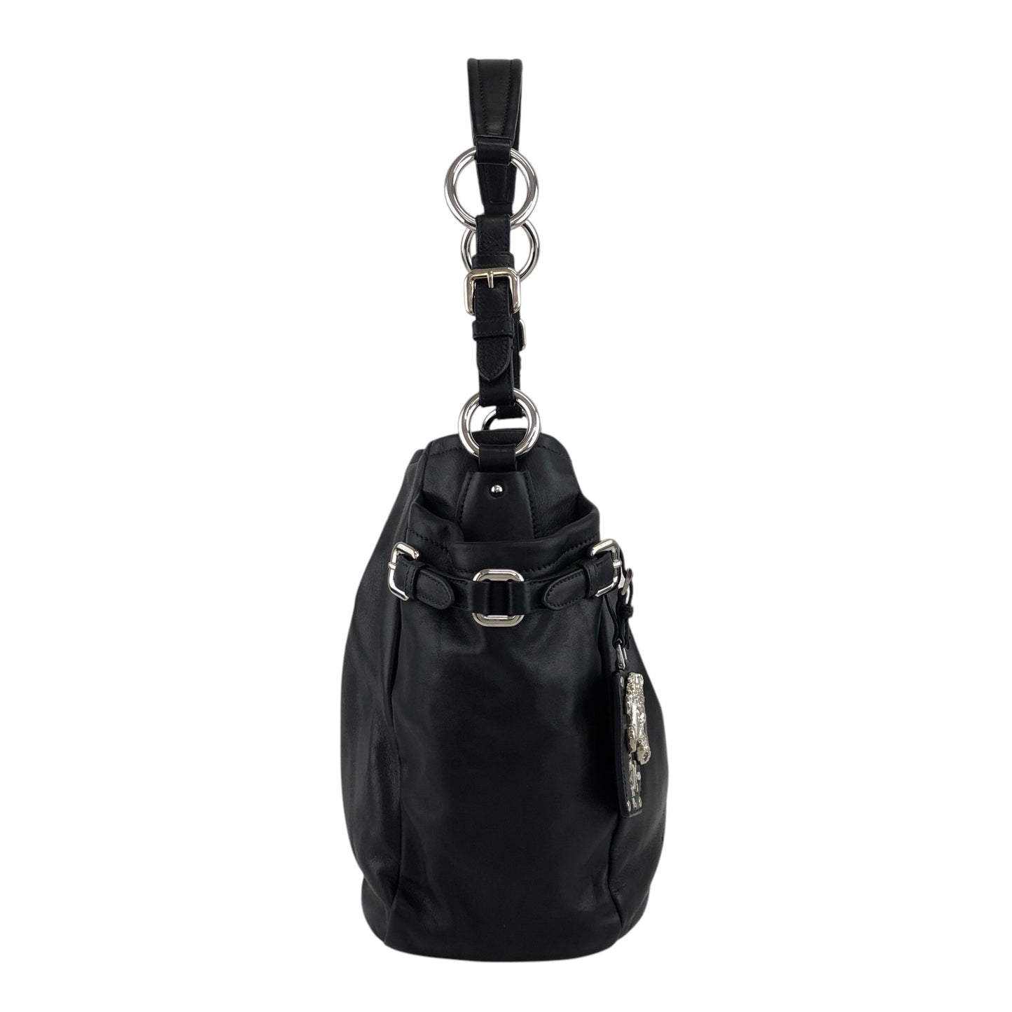 PRADA Logo Handbag Black Vintage 33emnt