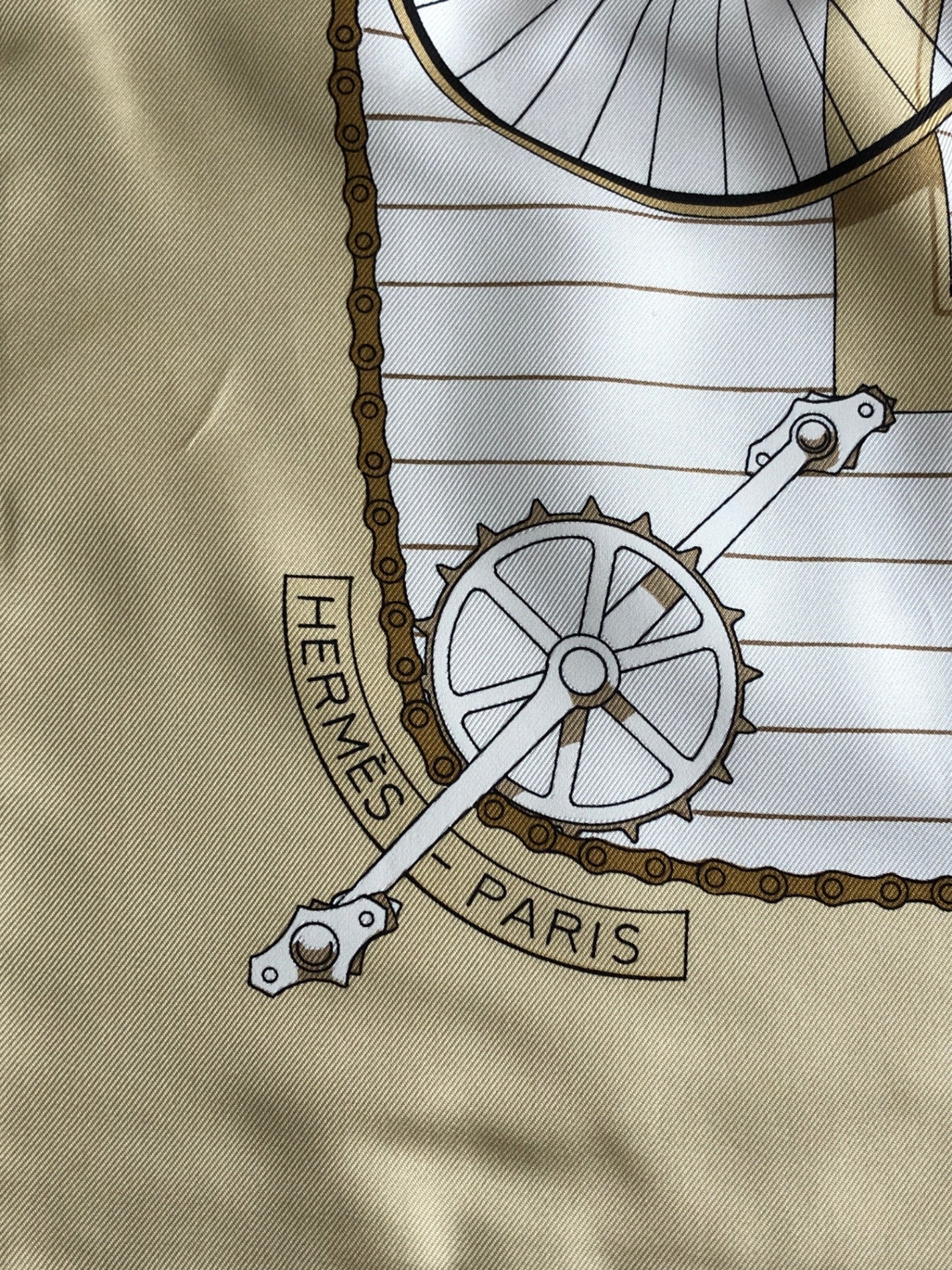 HERMES Beige×White LES BECANES Vintage ketka2
