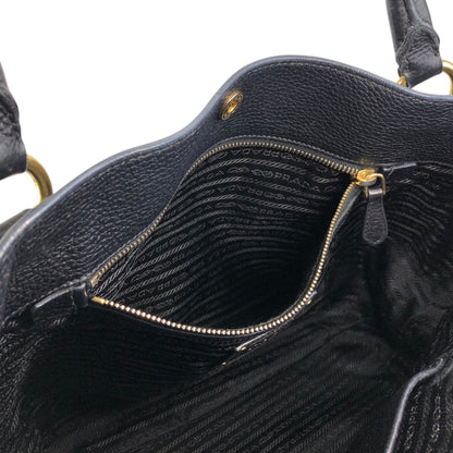 PRADA Logo Totebag Black Vintage f7udbt