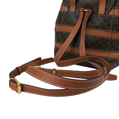 CELINE Macadam Backpack Brown Vintage j5v54w