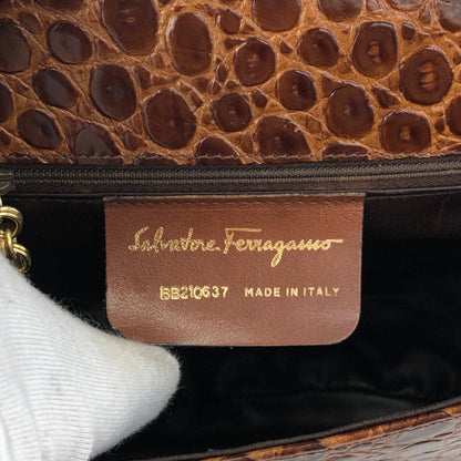 Salvatore Ferragamo Shoulder bag Brown Vintage 3nujzn