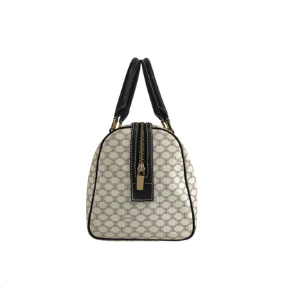 CELINE Macadam Handbag Boston bag White Vintage yci5hj