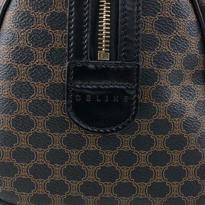 CELINE Macadam Two-way Small Boston bag Shoulder bag Black Vintage 5umhds
