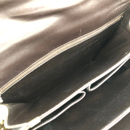 CELINE Horse Bit Turn Lock Shoulder bag Dark Brown Vintage frjwyw