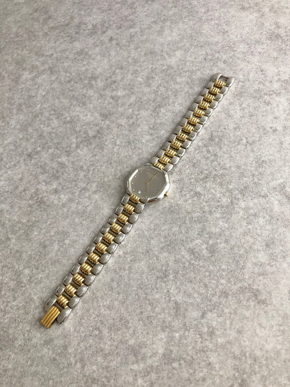 Christian Dior Octagon Quartz Watch Gold 48.203 Vintage s6cej8