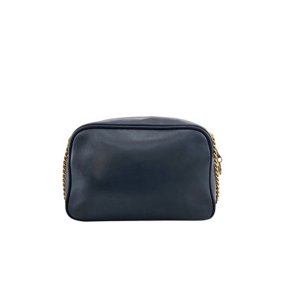 CELINE Triomphe Chain Shoulder bag Navy Vintage h4r6w8