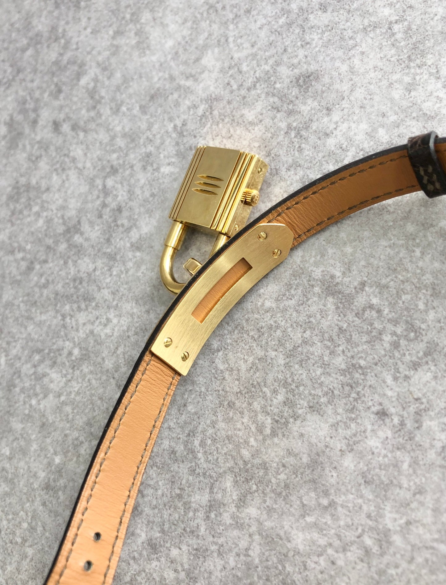 HERMES Watch Brown Vintage ih5tvr