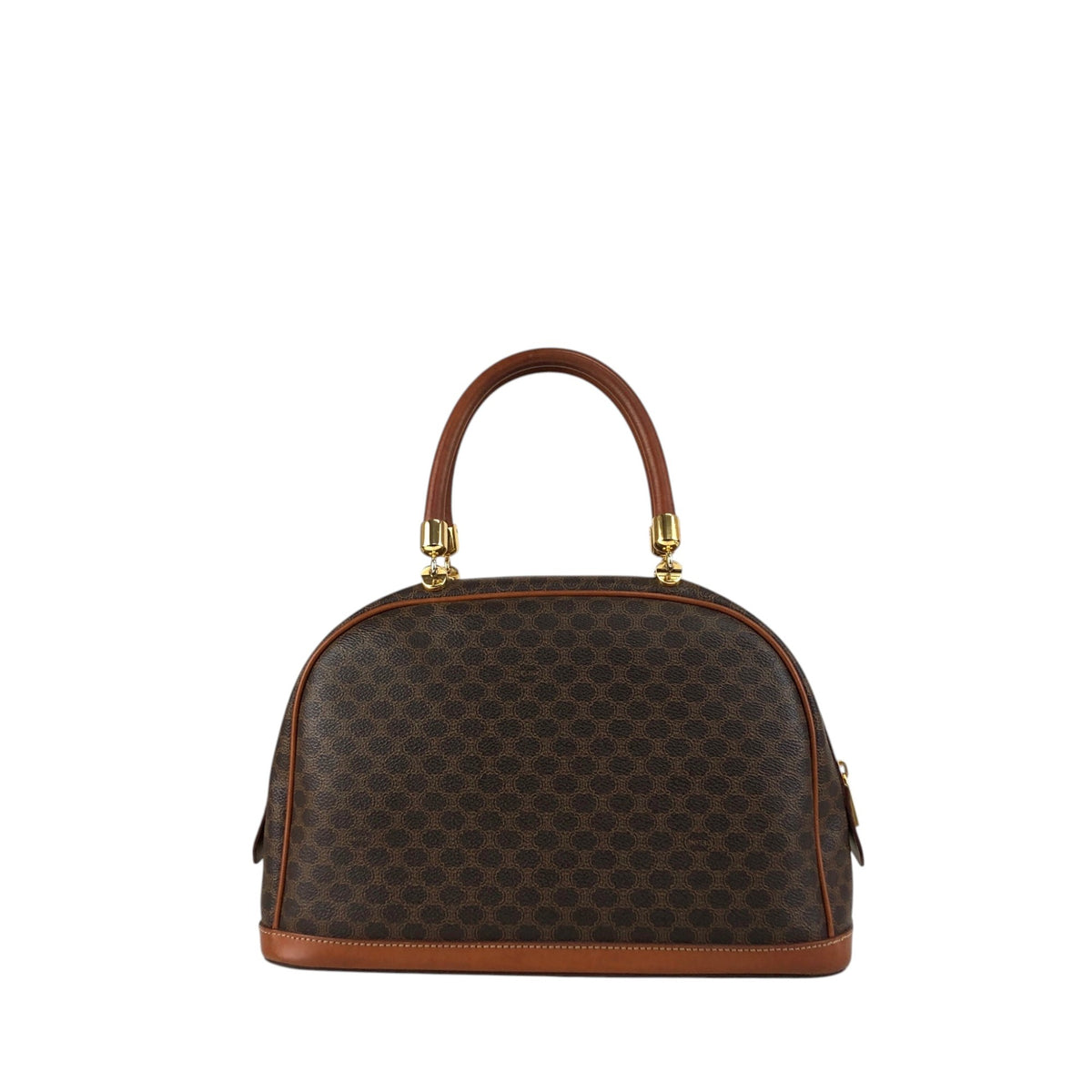 CELINE Macadam Blason Handbag Brown Vintage 623s5d