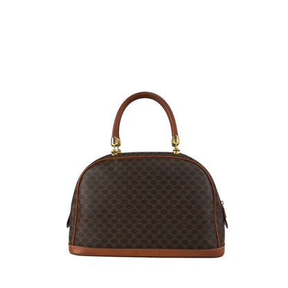 CELINE Macadam Blason Handbag Brown Vintage 623s5d