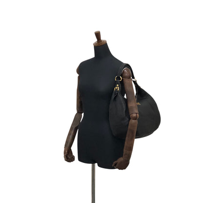 PRADA Logo Shoulder bag Black Vintage 85ce8c