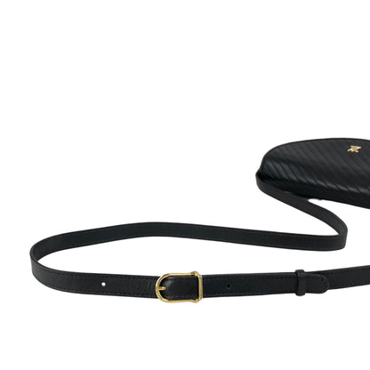 CELINE Blason Bias Stitch Shoulder bag Black Vintage hbufuu